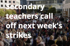 Read more about the article Secondary teachers call off next week’s strikes